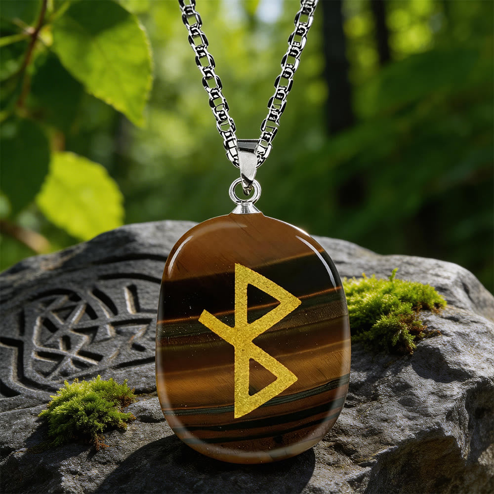 WorldNorse Viking Healing Bind Rune Vitality Crystal Necklace - Tiger's Eye - image 10