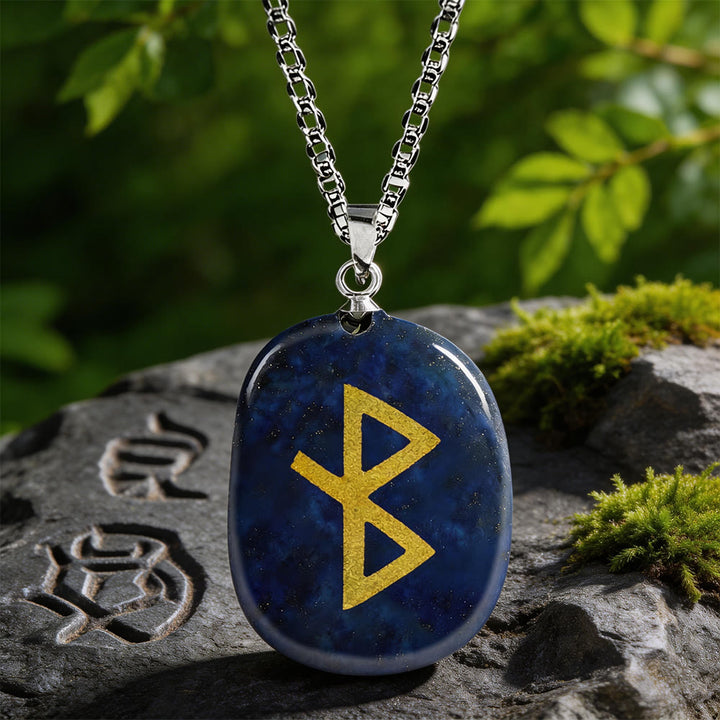 WorldNorse Viking Healing Bind Rune Vitality Crystal Necklace - Lapis Lazuli - image 9