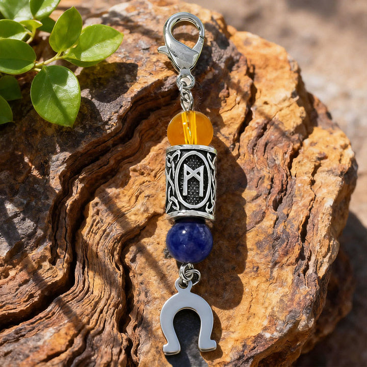 WorldNorse Nordic Rune Talisman Bead Keychain - U - image 21