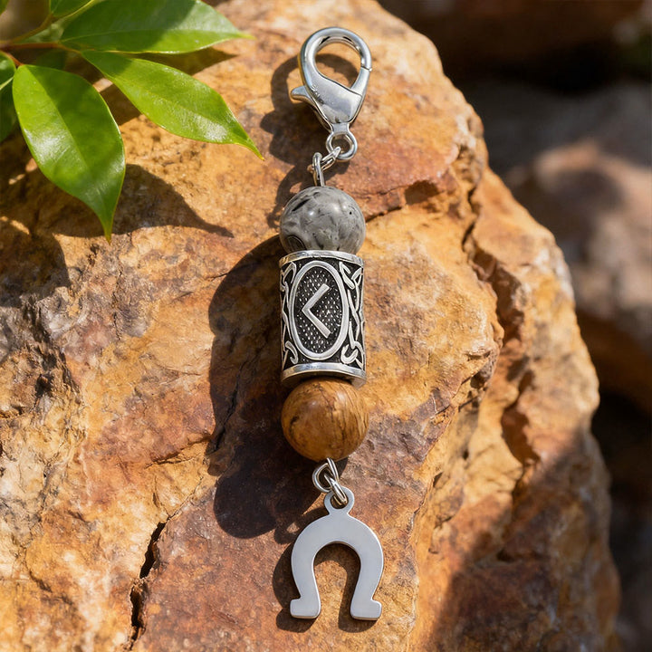 WorldNorse Nordic Rune Talisman Bead Keychain - D - image 4