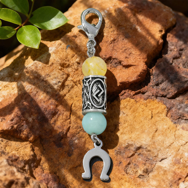 WorldNorse Nordic Rune Talisman Bead Keychain - K - image 11