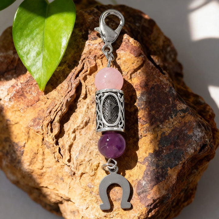 WorldNorse Nordic Rune Talisman Bead Keychain - E - image 5