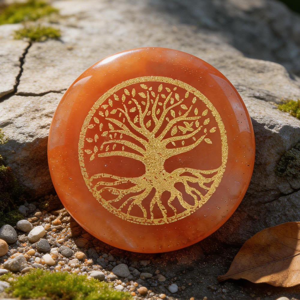 WorldNorse Tree of Life Protection Engraved Crystal Decor - Red Aventurine - image 8