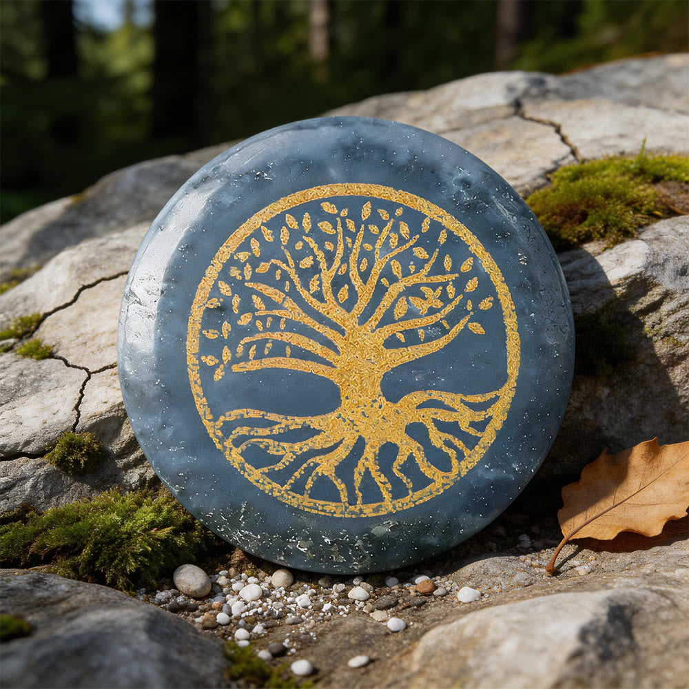 WorldNorse Tree of Life Protection Engraved Crystal Decor - Blue Aventurine - image 14