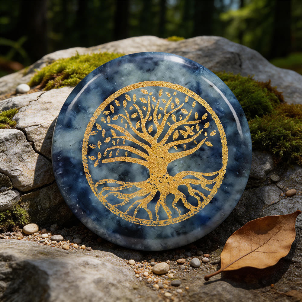 WorldNorse Tree of Life Protection Engraved Crystal Decor - Blue Spot Jasper - image 15