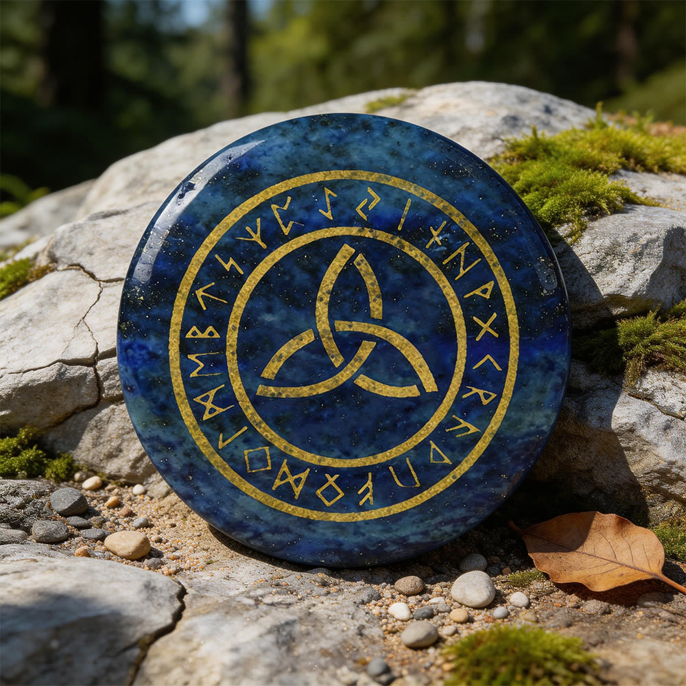 WorldNorse Triquetra Eternal Life Rune Crystal Decor - Lapis Lazuli - image 10