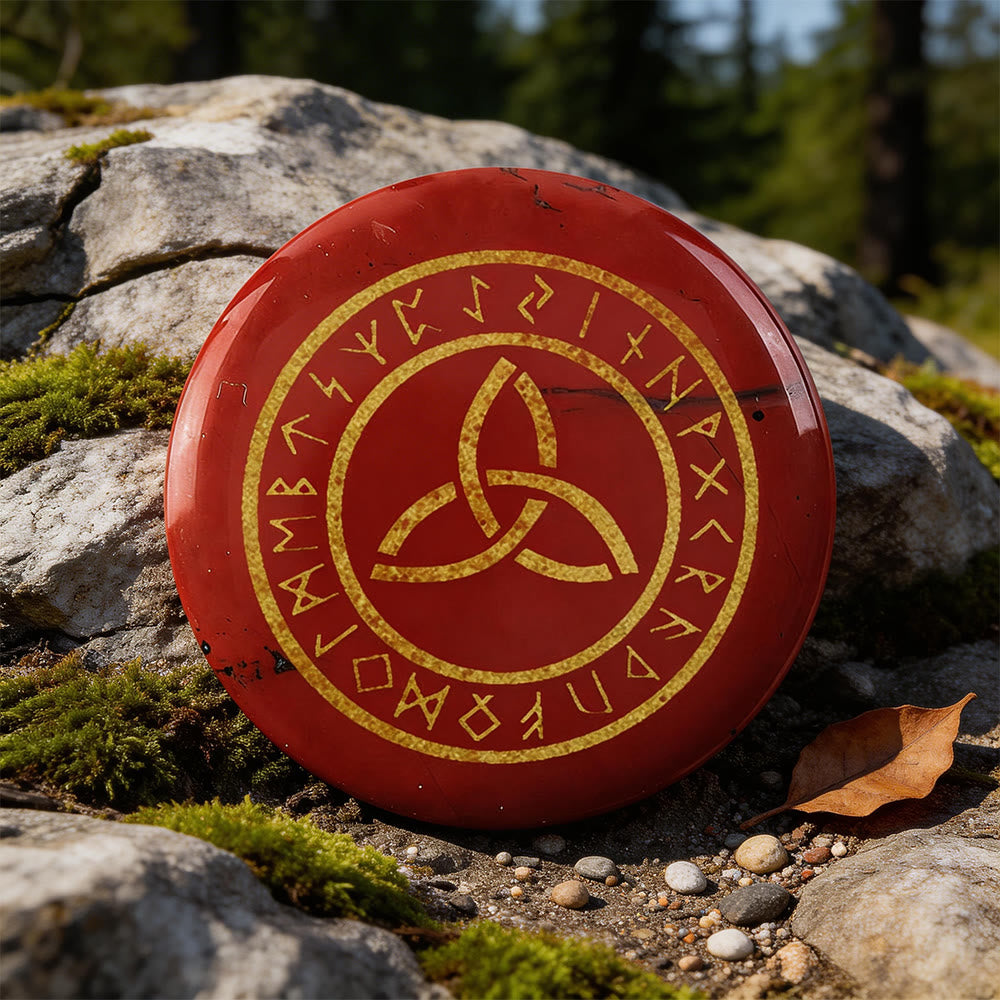 WorldNorse Triquetra Eternal Life Rune Crystal Decor - Red Jasper - image 7