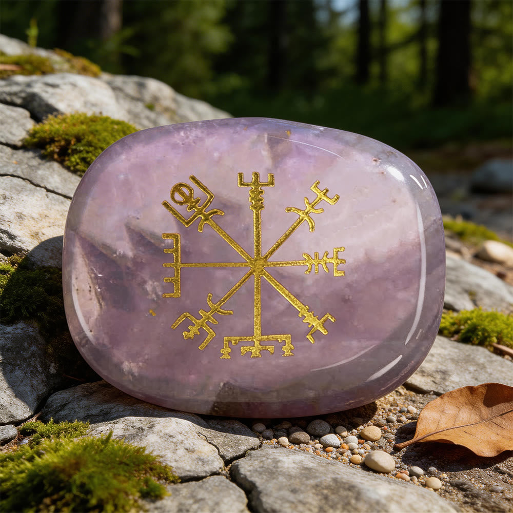 WorldNorse Vegvisir Compass Guidance Rune Crystal Decor - Amethyst - image 9