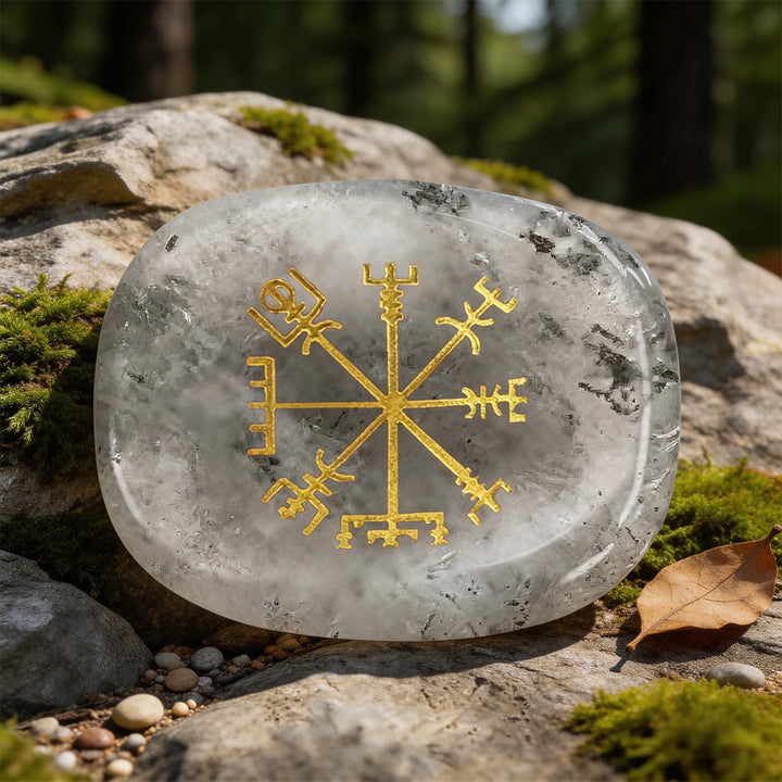 WorldNorse Vegvisir Compass Guidance Rune Crystal Decor - Labradorite - image 16