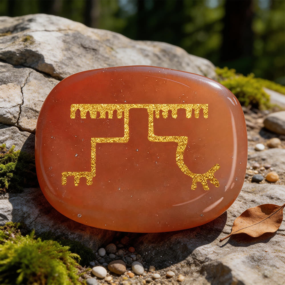 WorldNorse Gapaldur Resilient Triumph Rune Crystal Decor - Red Aventurine - image 6