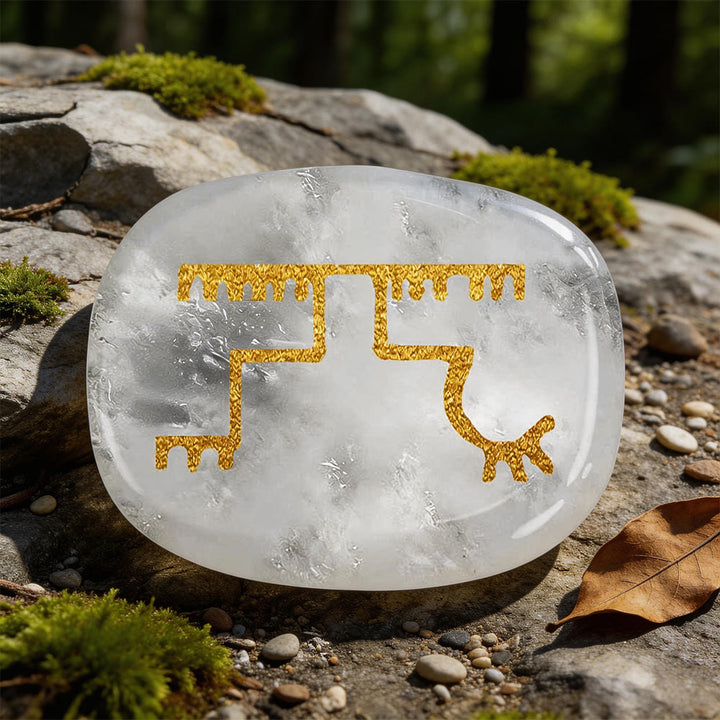 WorldNorse Gapaldur Resilient Triumph Rune Crystal Decor - Clear Quartz - image 5