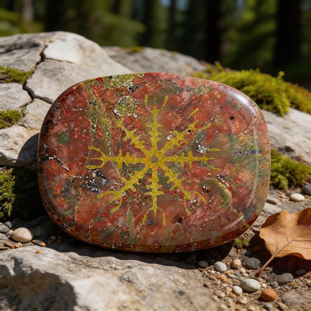 WorldNorse Helm of Awe Courage Protection Rune Crystal Decor - Unakite - image 10