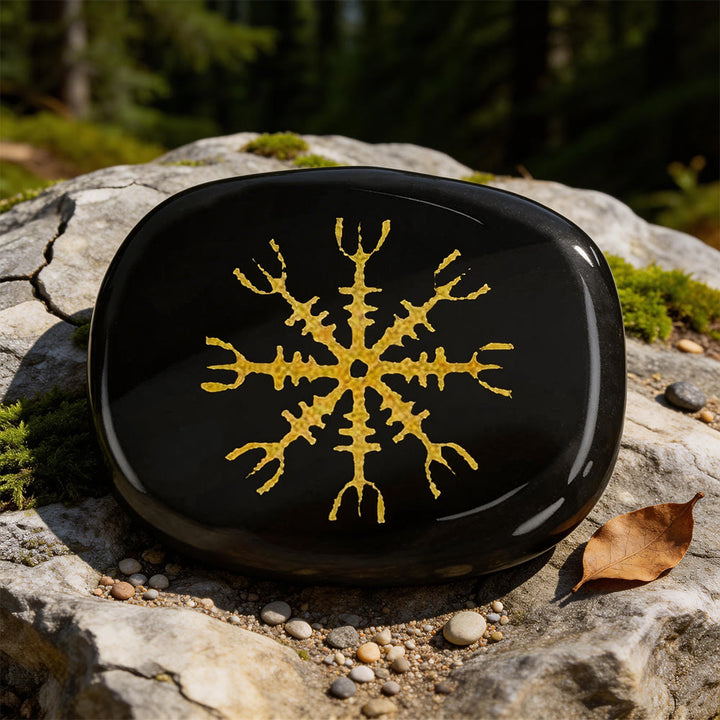 WorldNorse Helm of Awe Courage Protection Rune Crystal Decor - Black Obsidian - image 7