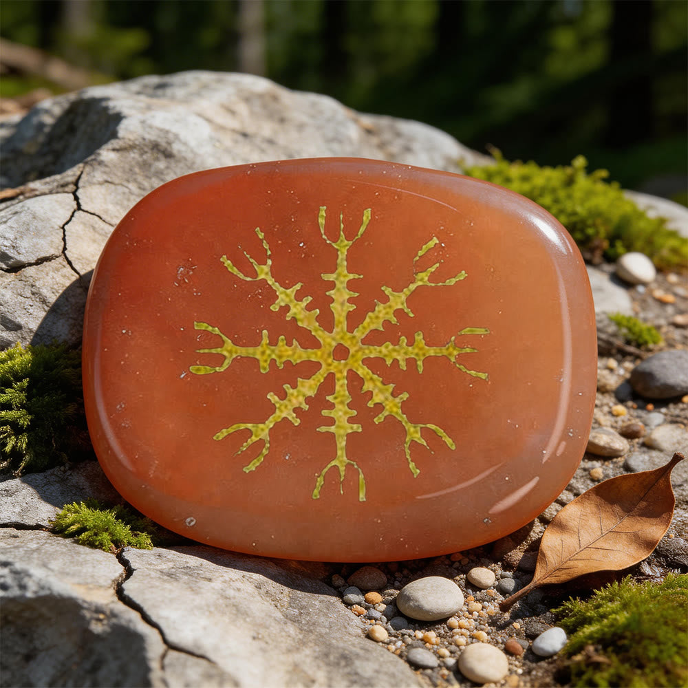 WorldNorse Helm of Awe Courage Protection Rune Crystal Decor - Red Aventurine - image 6