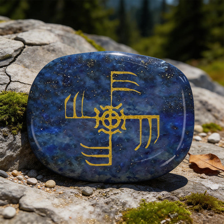 WorldNorse Ginfaxi Warrior Victory Rune Crystal Decor - Lapis Lazuli - image 8