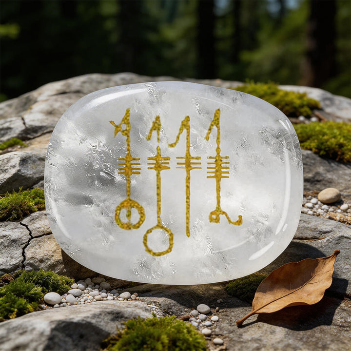 WorldNorse Viking Svefnthorn Restful Peace Rune Crystal Decor - Clear Quartz - image 5
