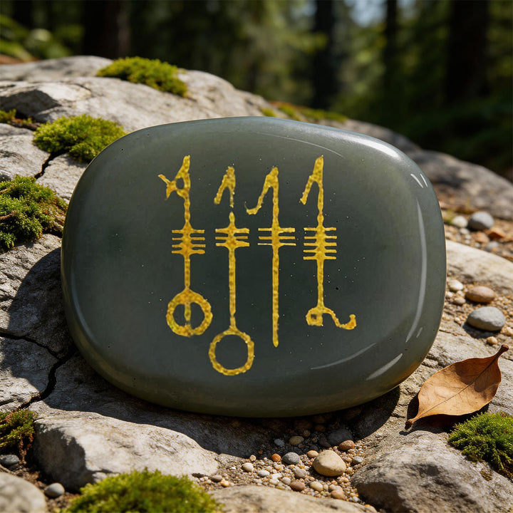 WorldNorse Viking Svefnthorn Restful Peace Rune Crystal Decor - India Agate - image 15