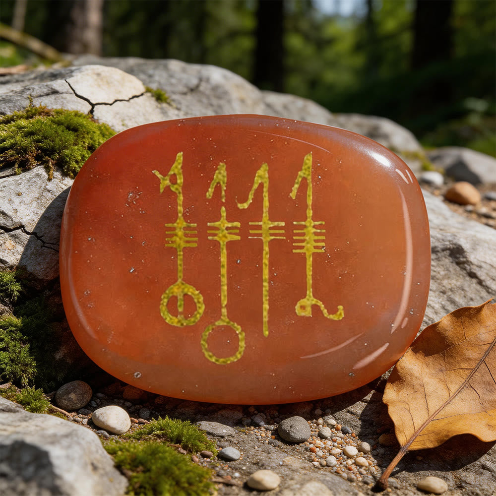 WorldNorse Viking Svefnthorn Restful Peace Rune Crystal Decor - Red Aventurine - image 6