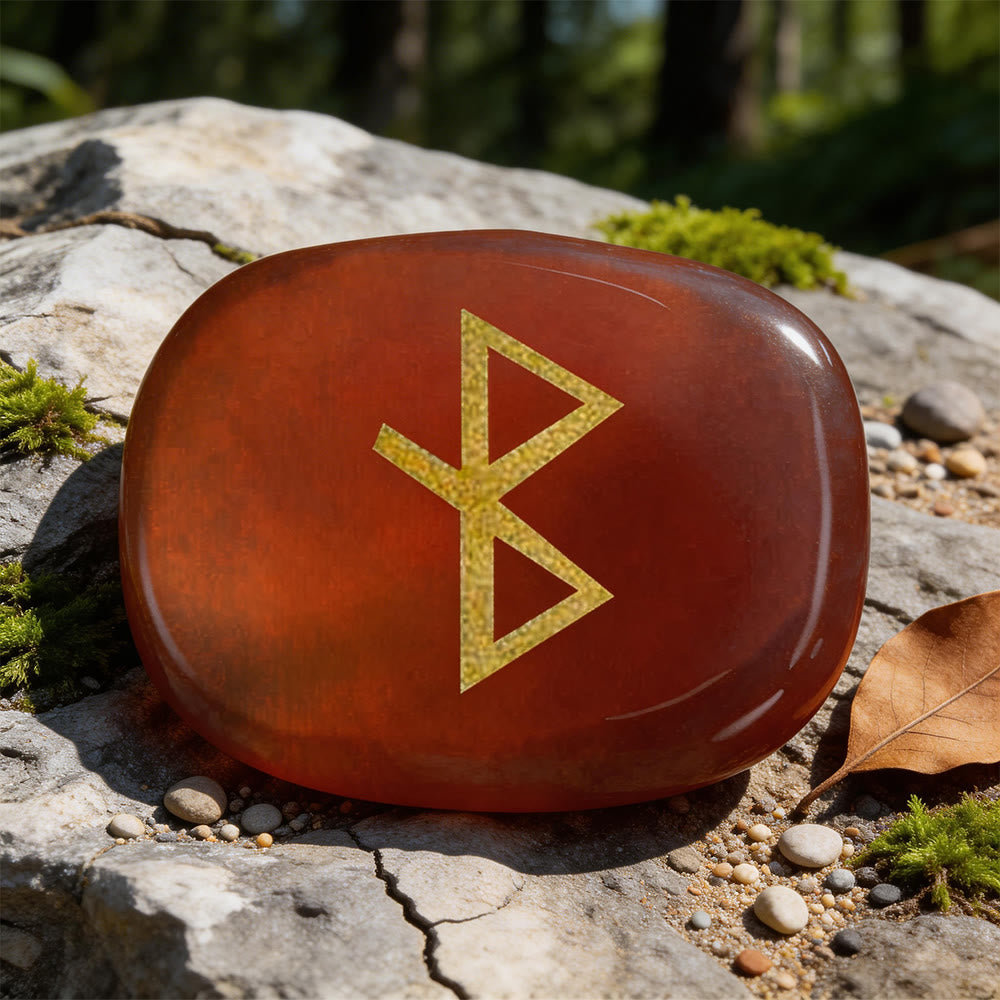 WorldNorse Healing Bind Rune Vitality Crystal Decor - Red Agate - image 4