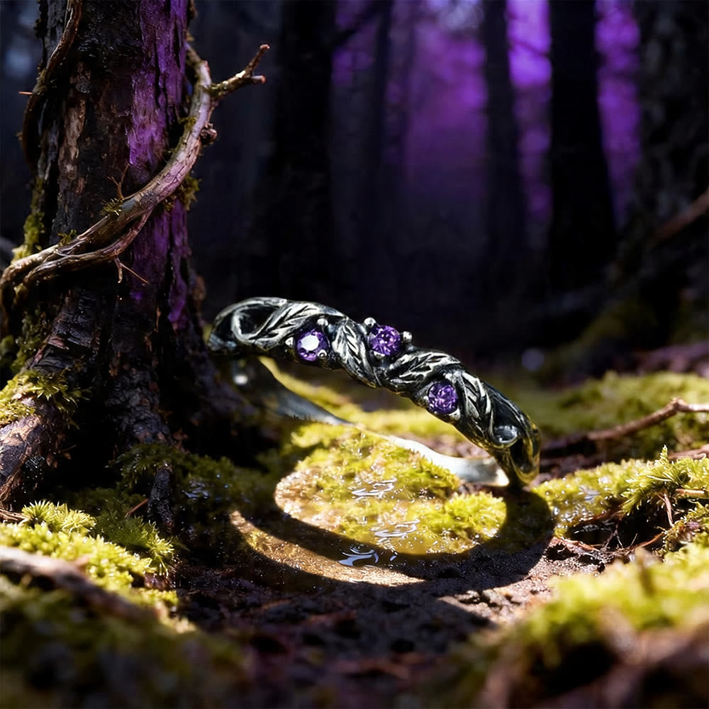 WorldNorse Seidr Vine Amethyst Ring - AU Size T1/2 (US 10) - image 0