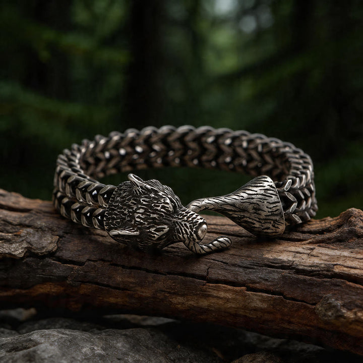 WorldNorse Norse Viking Amulet Odin's Wolf Bracelet - Retro - 23cm - image 0
