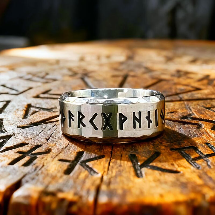WorldNorse Hammered Futhark Rune Viking Amulet Ring - image 8