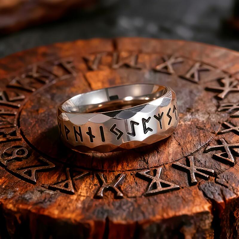 WorldNorse Hammered Futhark Rune Viking Amulet Ring - image 6