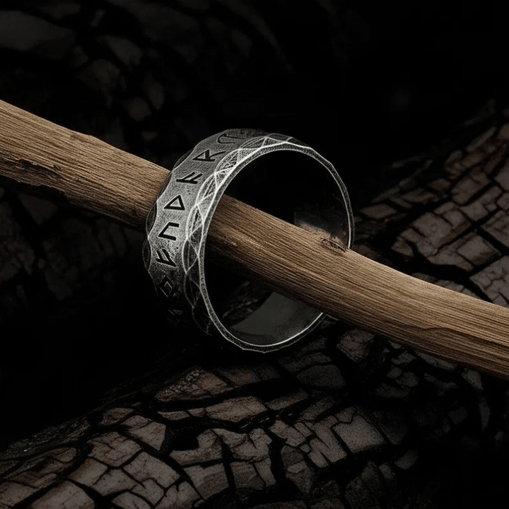 WorldNorse Hammered Futhark Rune Viking Amulet Ring - image 2