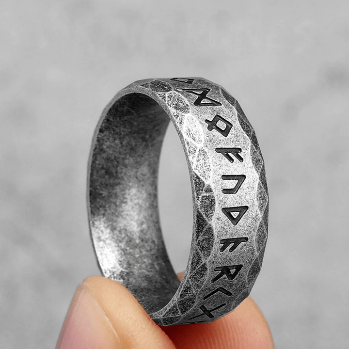 WorldNorse Hammered Futhark Rune Viking Amulet Ring - image 4