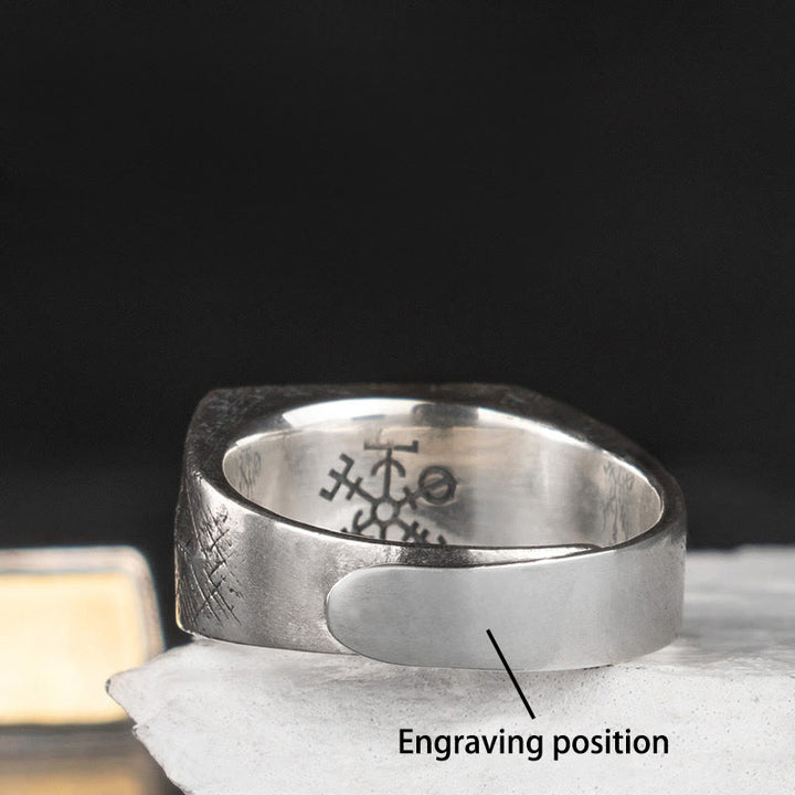 WorldNorse Handcrafted 925 Silver Blessings Of The Runes Ring - Lucky - YES PLEASE - image 11