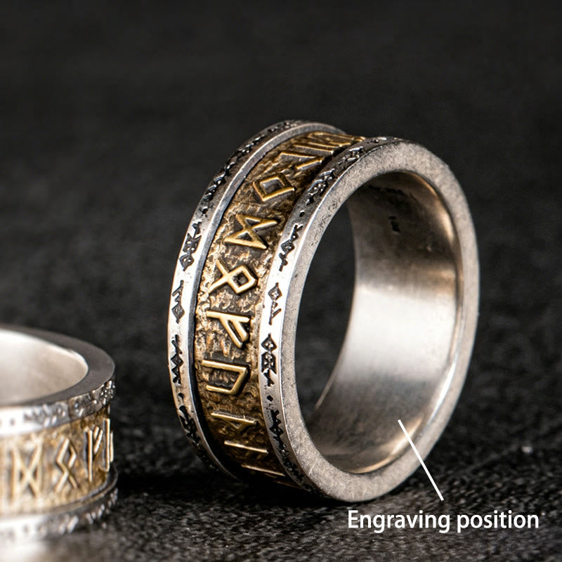 WorldNorse Handcrafted 925 Silver Handcrafted Rune Ring - AU Size Z（US 13) - YES PLEASE - image 5