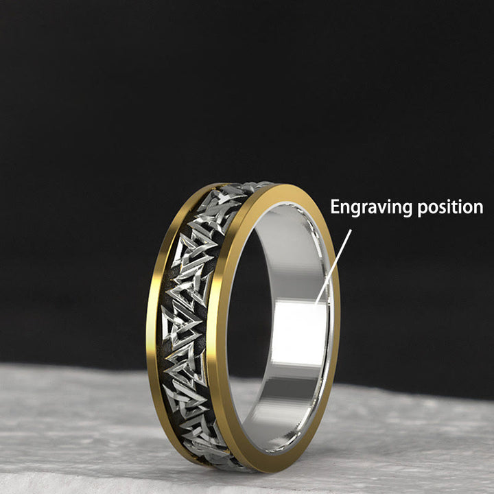 WorldNorse Handcrafted 925 Silver Nordic Valknut Ring - AU Size Y（US 12） - YES PLEASE - image 3