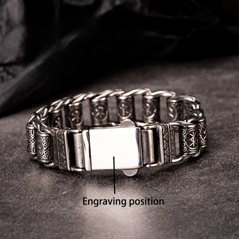 WorldNorse Viking Rune Barrel Chain Bracelet - Mjolnir - 22cm - YES PLEASE - image 1