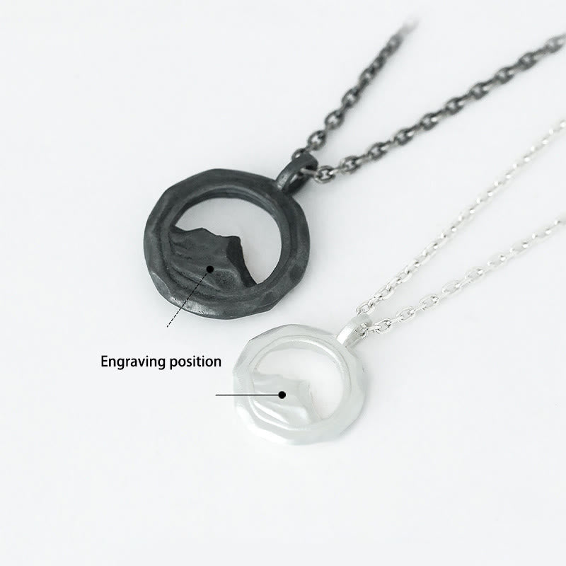 WorldNorse Handcrafted 999 Silver Gold Accented Mountain Necklace - Black Pendant-With 55cm Vintage Diamond Chain - YES PLEASE - image 8