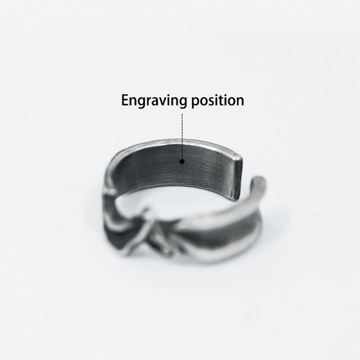 WorldNorse Handcrafted 999 Silver Blaze Texture Ring - Large (US 7-US 10) - YES PLEASE - image 4