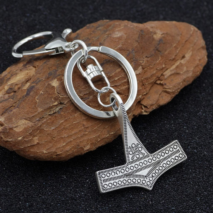 WorldNorse Antique Textured Mjolnir Keychain - Mjolnir - image 0