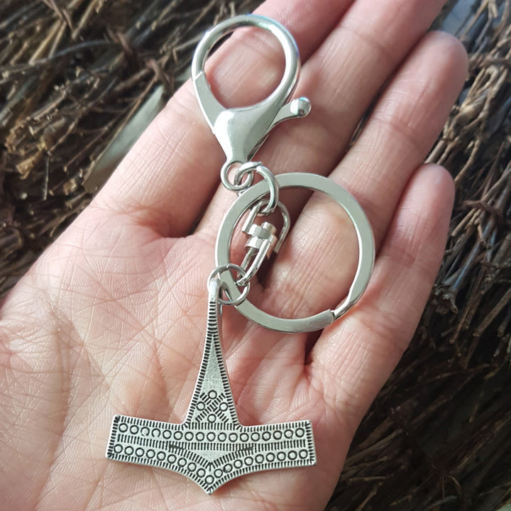 WorldNorse Antique Textured Mjolnir Keychain - image 4