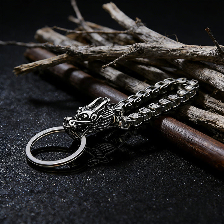 WorldNorse Vintage Dragon Woven Chain Keychain - image 6