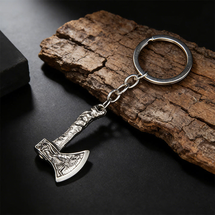 WorldNorse Assorted Carved Viking Axe Keychain - image 2