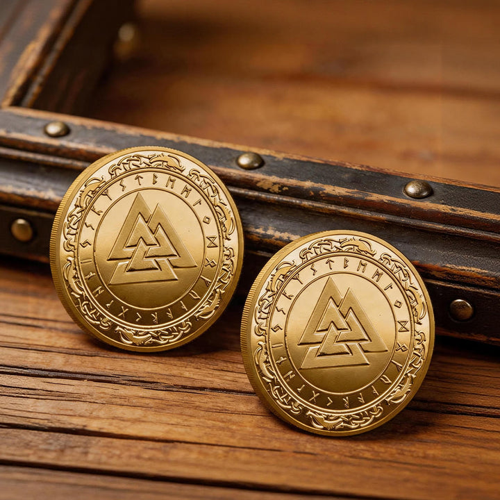 WorldNorse Double-sided Valknut Embossed Commemorative Coin - image 3