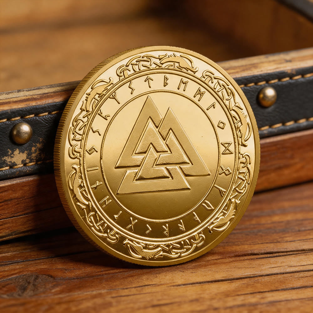 WorldNorse Double-sided Valknut Embossed Commemorative Coin - image 2
