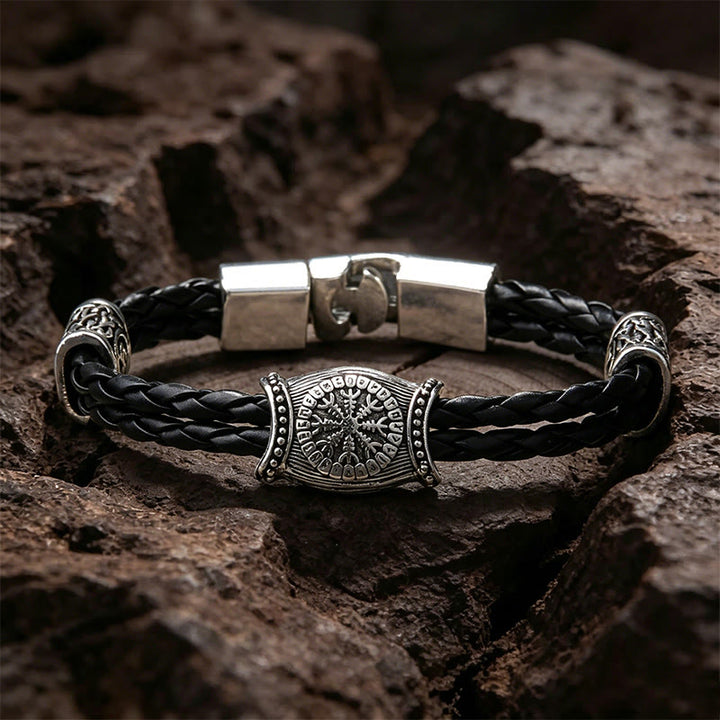 WorldNorse Helm Of Awe Rune Woven Bracelet - 26cm - image 0