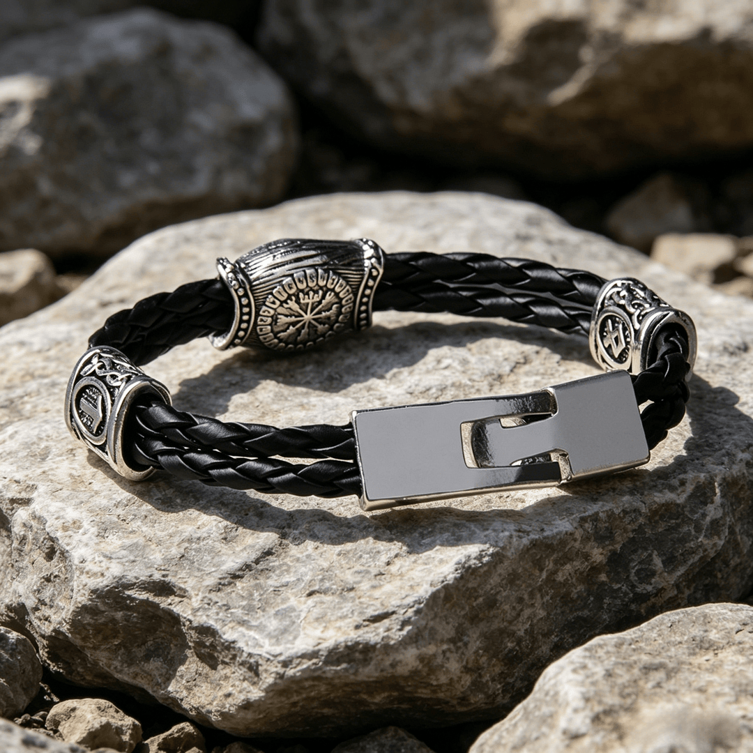 WorldNorse Helm Of Awe Rune Woven Bracelet - image 2