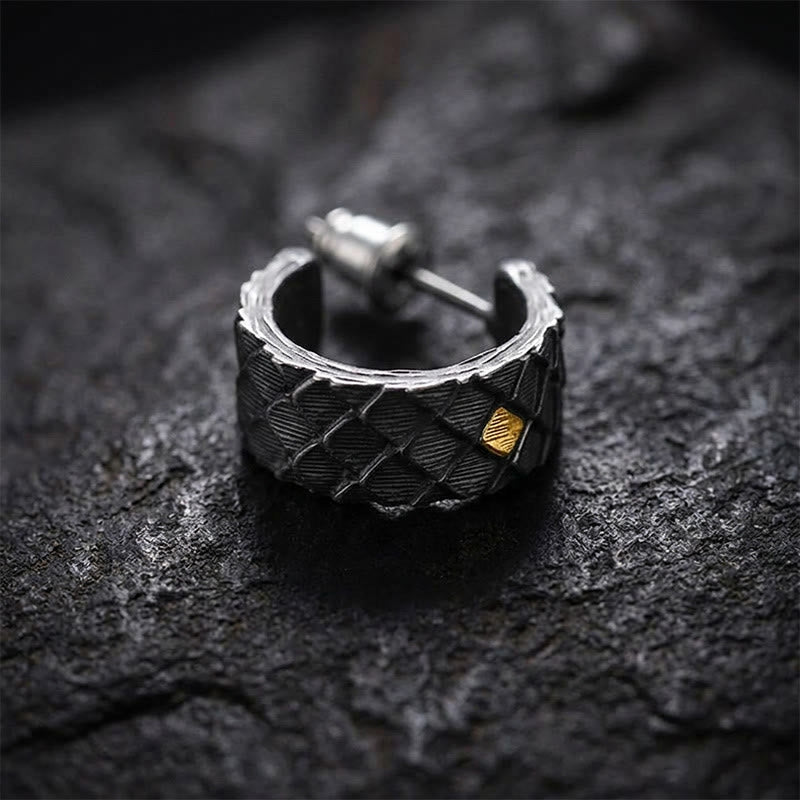 WorldNorse Handcrafted 999 Silver Dragon Scale Earrings - image 4