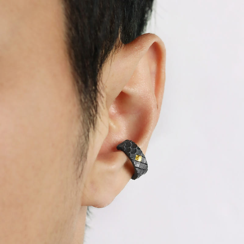 WorldNorse Handcrafted 999 Silver Norse Wyrm Reverse Scale Earrings - image 1