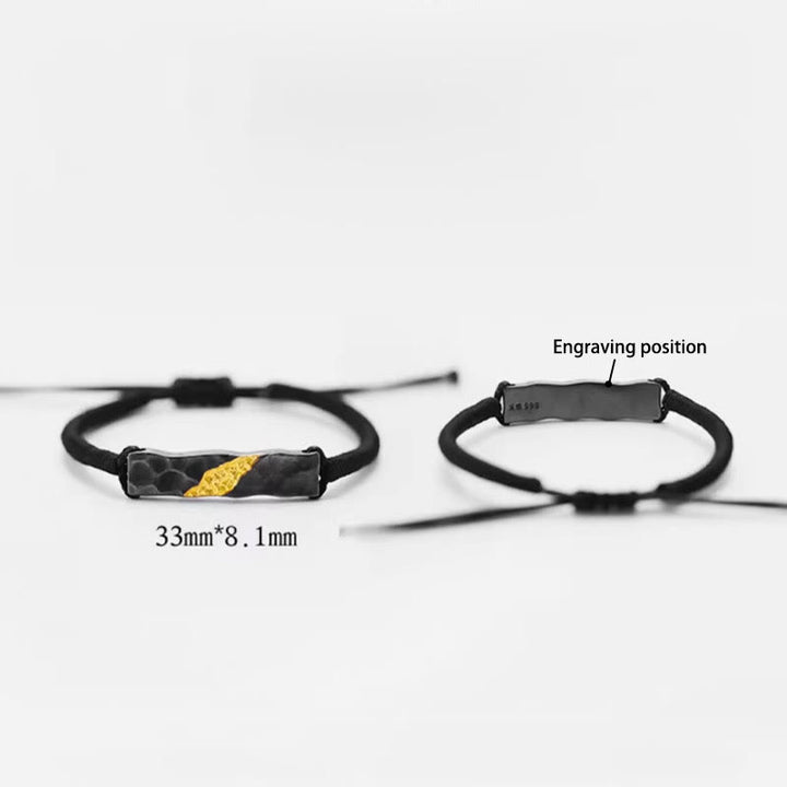 WorldNorse Handcrafted 999 Silver Mountain Texture Bracelet - Adjustable - YES PLEASE - image 5