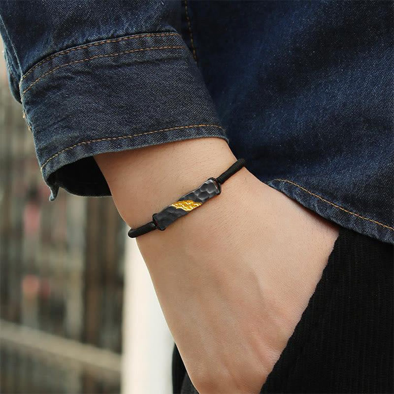 WorldNorse Handcrafted 999 Silver Mountain Texture Bracelet - image 1