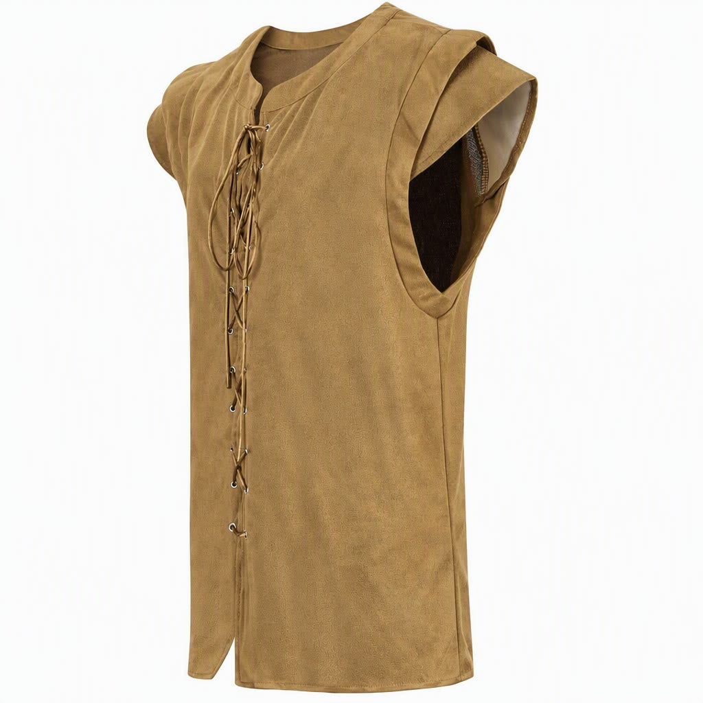 WorldNorse Viking Sueded Lace Up Tunic Costume Waistcoat - image 21