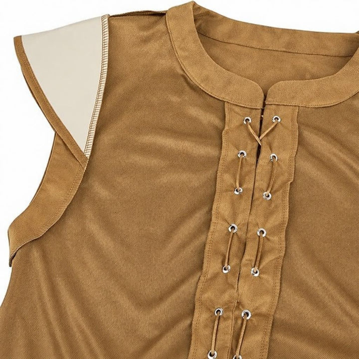 WorldNorse Viking Sueded Lace Up Tunic Costume Waistcoat - image 22