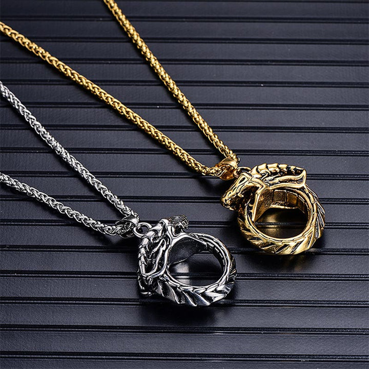WorldNorse Nordic Mythical Giant Dragon Nicolas Style Protection Ring / Necklace - image 18